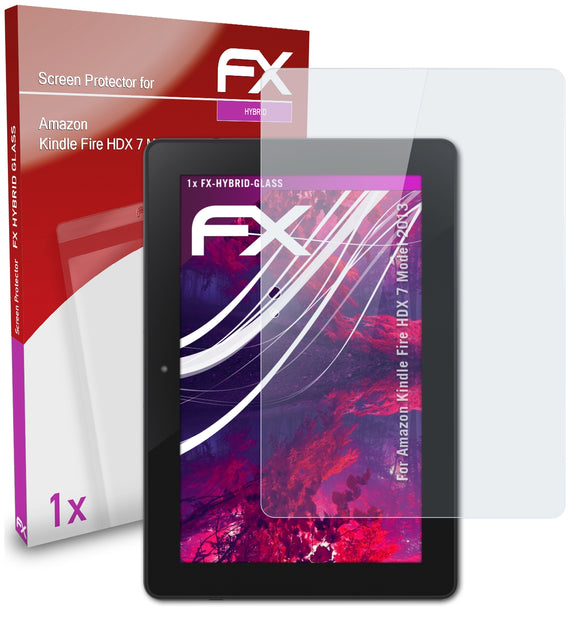atFoliX FX-Hybrid-Glass Panzerglasfolie für Amazon Kindle Fire HDX 7 (Model 2013)