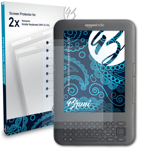 Bruni Basics-Clear Displayschutzfolie für Amazon Kindle Keyboard (WiFi & 3G)