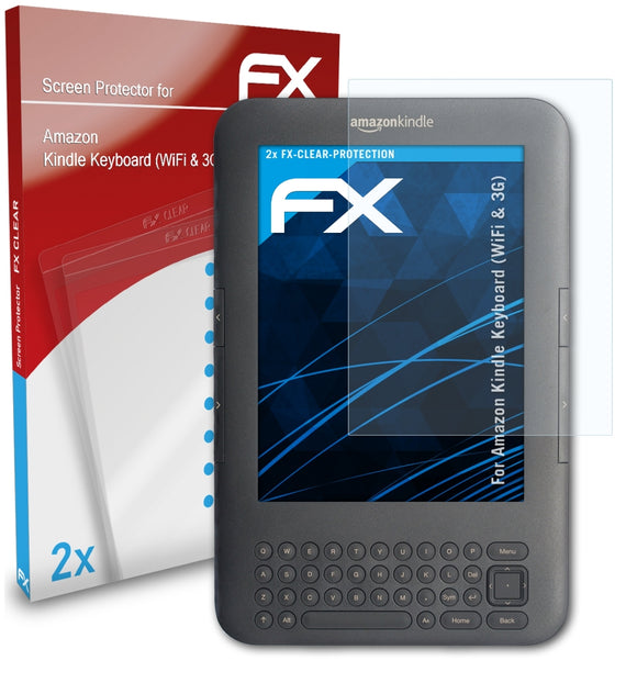 atFoliX FX-Clear Schutzfolie für Amazon Kindle Keyboard (WiFi & 3G)