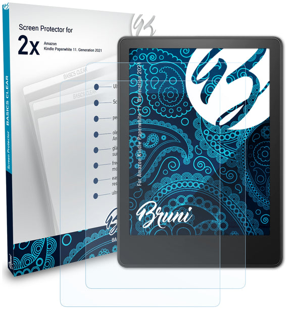 Bruni Basics-Clear Displayschutzfolie für Amazon Kindle Paperwhite (11. Generation 2021)