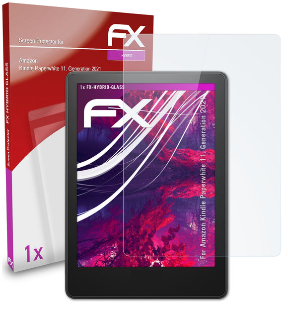 atFoliX FX-Hybrid-Glass Panzerglasfolie für Amazon Kindle Paperwhite (11. Generation 2021)
