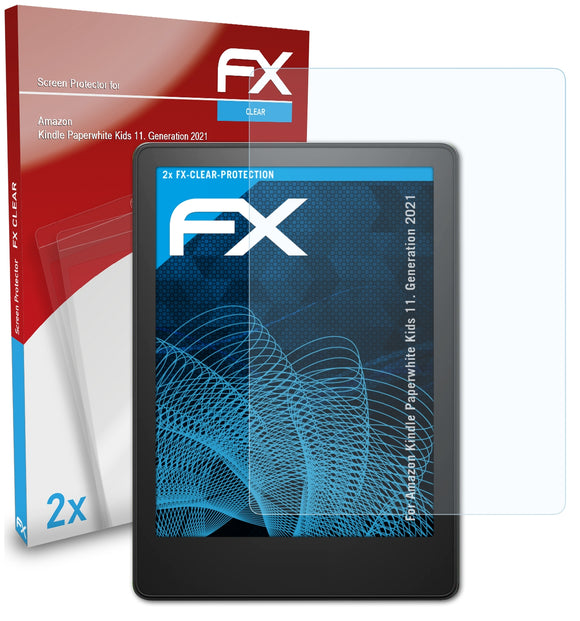 atFoliX FX-Clear Schutzfolie für Amazon Kindle Paperwhite Kids (11. Generation 2021)