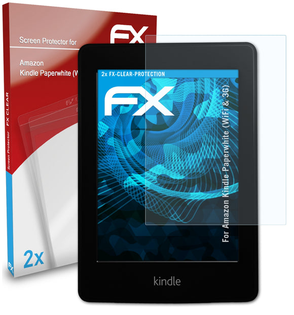 atFoliX FX-Clear Schutzfolie für Amazon Kindle Paperwhite (WiFi & 3G)