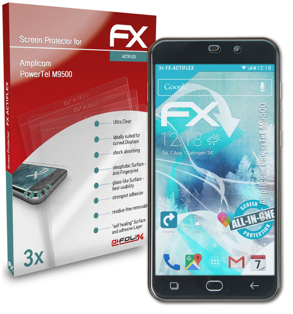 atFoliX FX-ActiFleX Displayschutzfolie für Amplicom PowerTel M9500