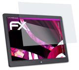 Glasfolie atFoliX kompatibel mit Andoer Digitaler Bilderrahmen 15.6 Zoll 1280x800, 9H Hybrid-Glass FX