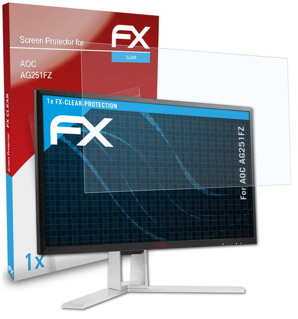 atFoliX FX-Clear Schutzfolie für AOC AG251FZ