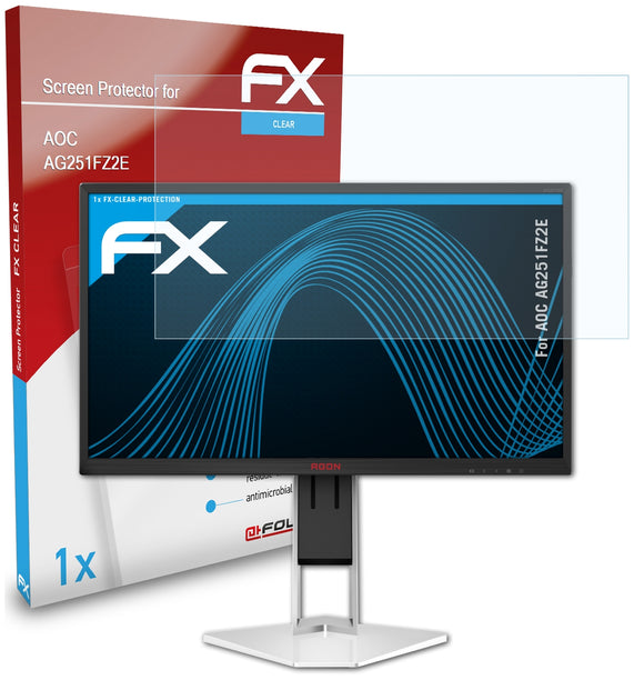 atFoliX FX-Clear Schutzfolie für AOC AG251FZ2E