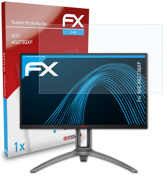 atFoliX FX-Clear Schutzfolie für AOC AG273QXP