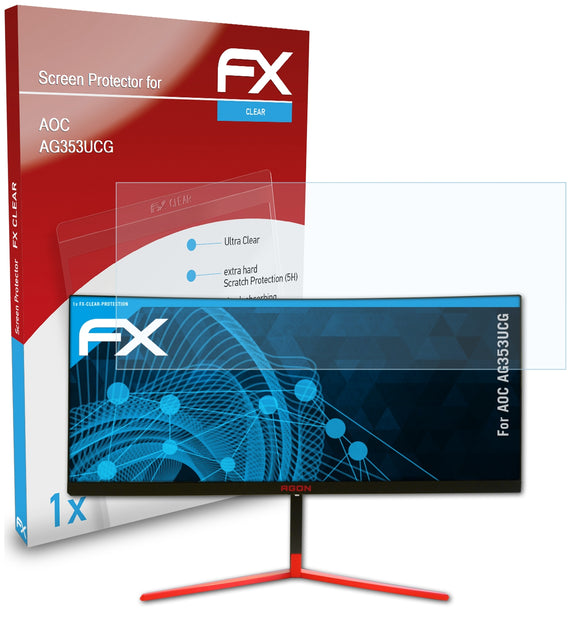 atFoliX FX-Clear Schutzfolie für AOC AG353UCG