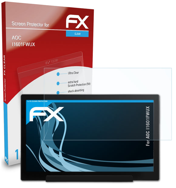 atFoliX FX-Clear Schutzfolie für AOC I1601FWUX