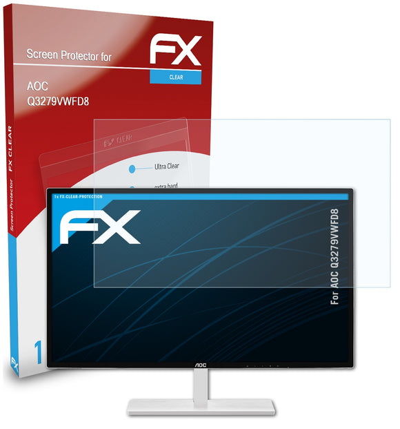 atFoliX FX-Clear Schutzfolie für AOC Q3279VWFD8