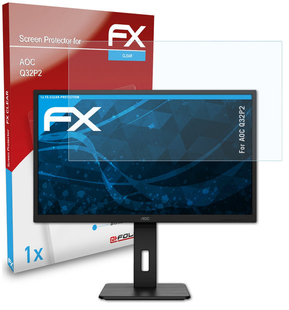 atFoliX FX-Clear Schutzfolie für AOC Q32P2