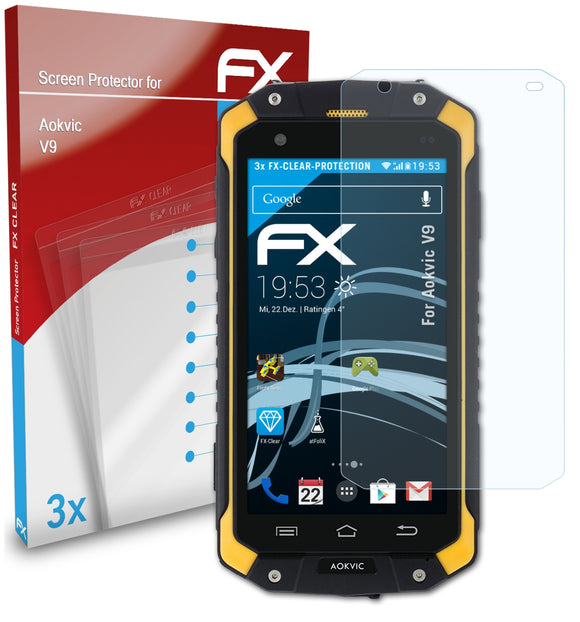 atFoliX FX-Clear Schutzfolie für Aokvic V9