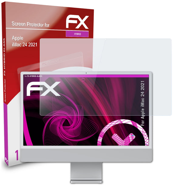 atFoliX FX-Hybrid-Glass Panzerglasfolie für Apple iMac 24 (2021)