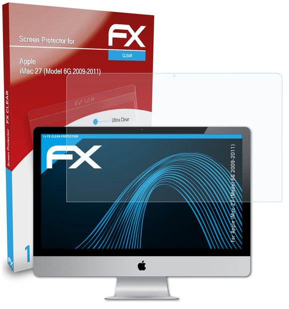 atFoliX FX-Clear Schutzfolie für Apple iMac 27 (Model 6G 2009-2011)