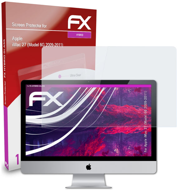 atFoliX FX-Hybrid-Glass Panzerglasfolie für Apple iMac 27 (Model 6G 2009-2011)