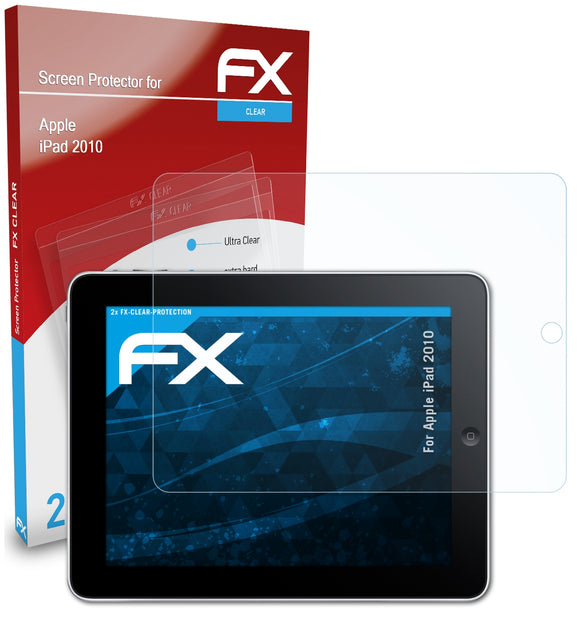 atFoliX FX-Clear Schutzfolie für Apple iPad (2010)