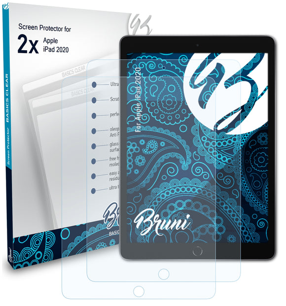 Bruni Basics-Clear Displayschutzfolie für Apple iPad (2020)