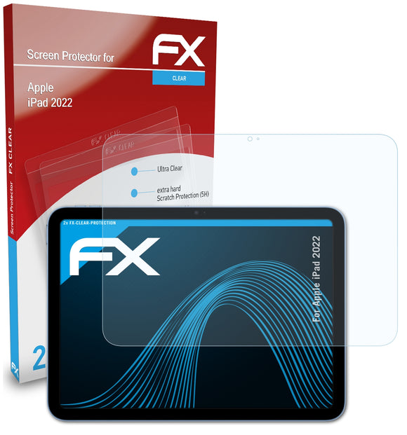 atFoliX FX-Clear Schutzfolie für Apple iPad (2022)