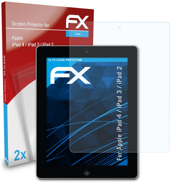 atFoliX FX-Clear Schutzfolie für Apple iPad 4 / iPad 3 / iPad 2