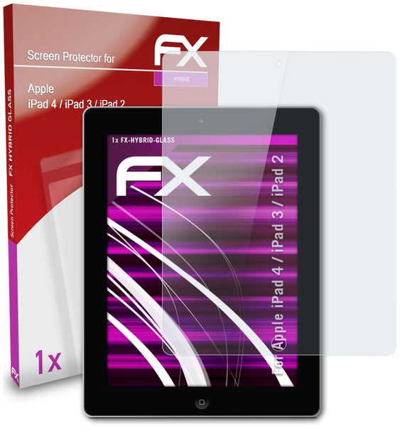 atFoliX FX-Hybrid-Glass Panzerglasfolie für Apple iPad 4 / iPad 3 / iPad 2
