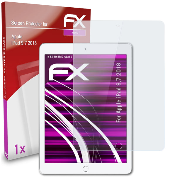 atFoliX FX-Hybrid-Glass Panzerglasfolie für Apple iPad 9,7 (2018)