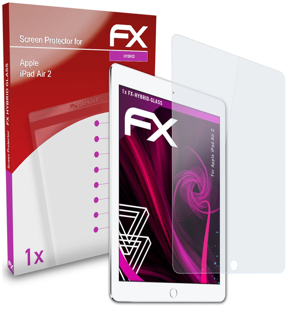 atFoliX FX-Hybrid-Glass Panzerglasfolie für Apple iPad Air 2