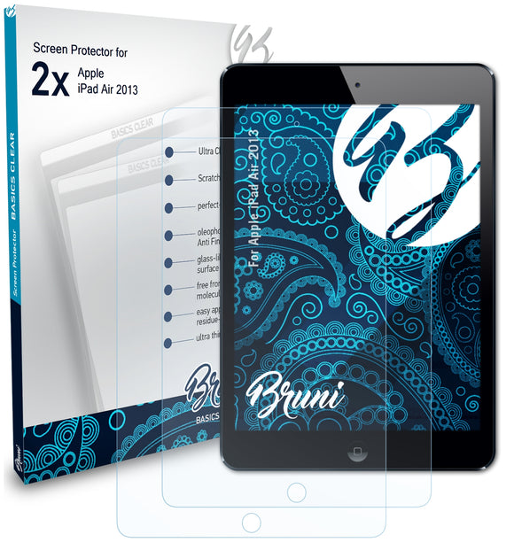 Bruni Basics-Clear Displayschutzfolie für Apple iPad Air (2013)
