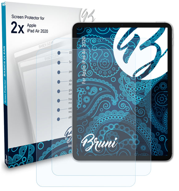 Bruni Basics-Clear Displayschutzfolie für Apple iPad Air (2020)