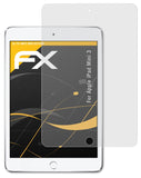 Panzerfolie atFoliX kompatibel mit Apple iPad Mini 3, entspiegelnde und stoßdämpfende FX (2X)