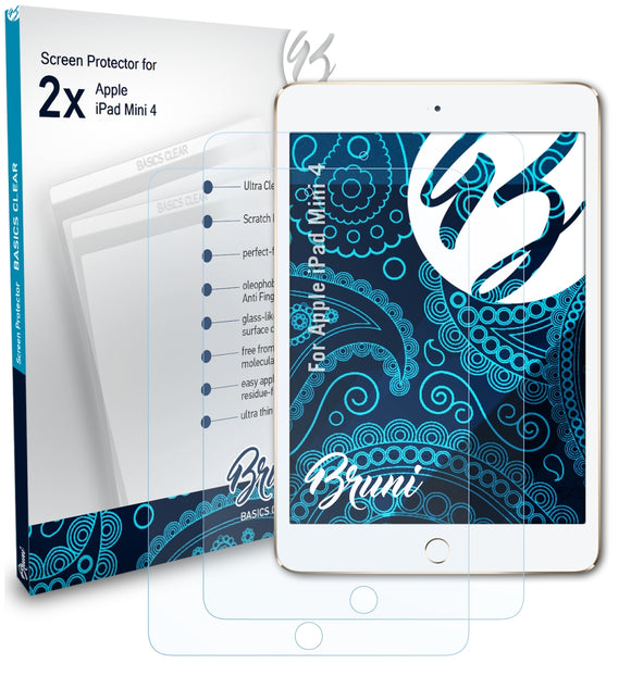 Bruni Basics-Clear Displayschutzfolie für Apple iPad Mini 4