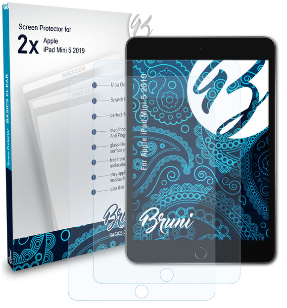 Bruni Basics-Clear Displayschutzfolie für Apple iPad Mini 5 (2019)