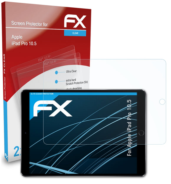 atFoliX FX-Clear Schutzfolie für Apple iPad Pro 10.5