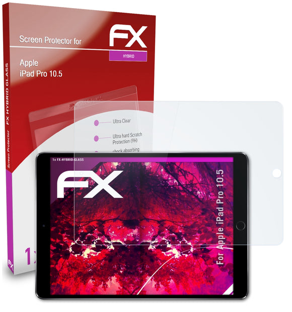 atFoliX FX-Hybrid-Glass Panzerglasfolie für Apple iPad Pro 10.5