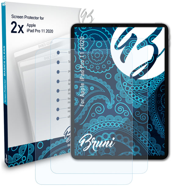 Bruni Basics-Clear Displayschutzfolie für Apple iPad Pro 11 (2020)