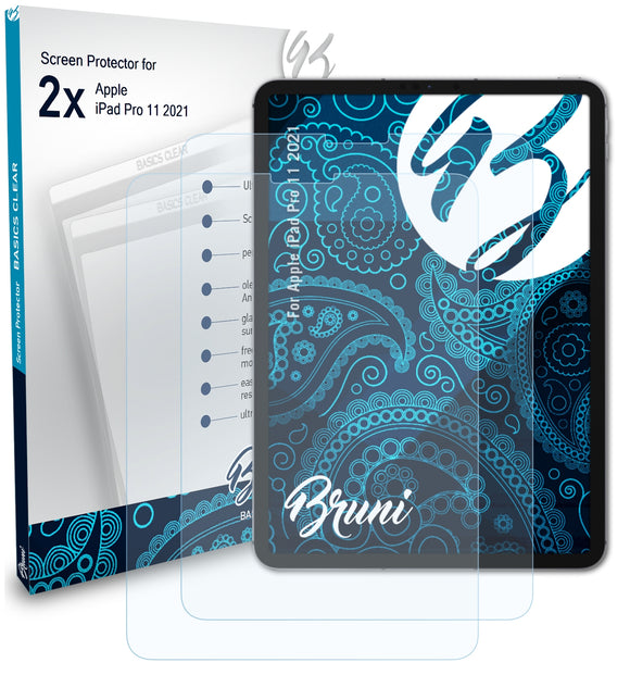 Bruni Basics-Clear Displayschutzfolie für Apple iPad Pro 11 (2021)