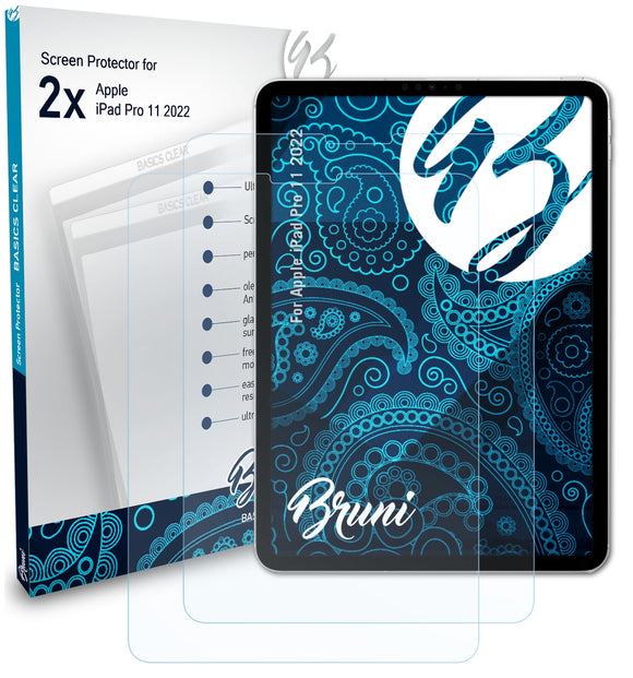 Bruni Basics-Clear Displayschutzfolie für Apple iPad Pro 11 (2022)