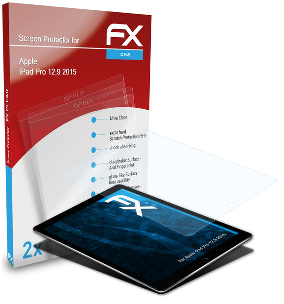 atFoliX FX-Clear Schutzfolie für Apple iPad Pro 12,9 (2015)