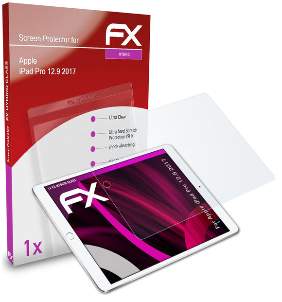 atFoliX FX-Hybrid-Glass Panzerglasfolie für Apple iPad Pro 12.9 (2017)
