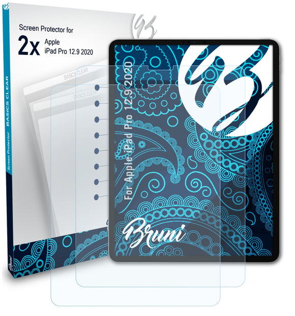 Bruni Basics-Clear Displayschutzfolie für Apple iPad Pro 12.9 (2020)
