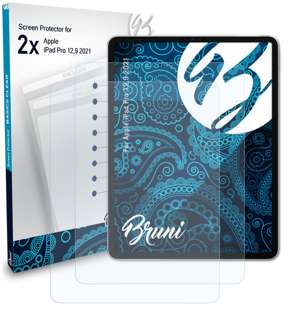 Bruni Basics-Clear Displayschutzfolie für Apple iPad Pro 12,9 (2021)