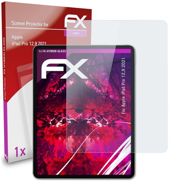 atFoliX FX-Hybrid-Glass Panzerglasfolie für Apple iPad Pro 12,9 (2021)