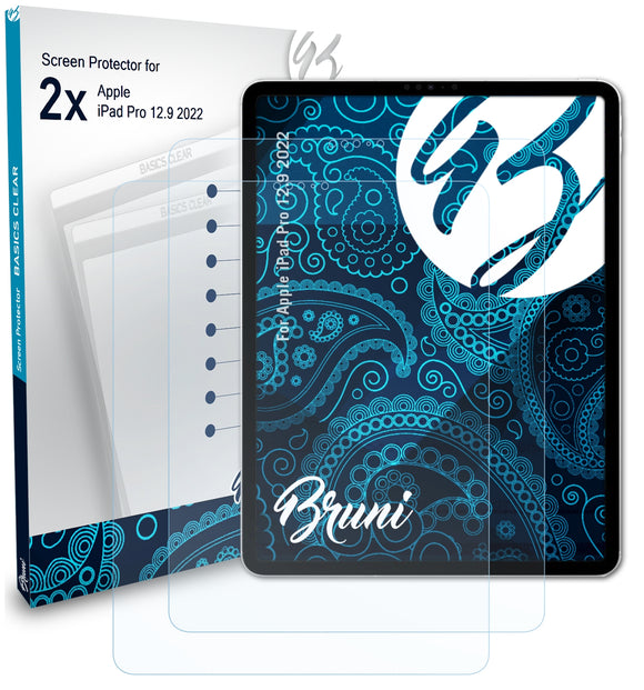 Bruni Basics-Clear Displayschutzfolie für Apple iPad Pro 12.9 (2022)