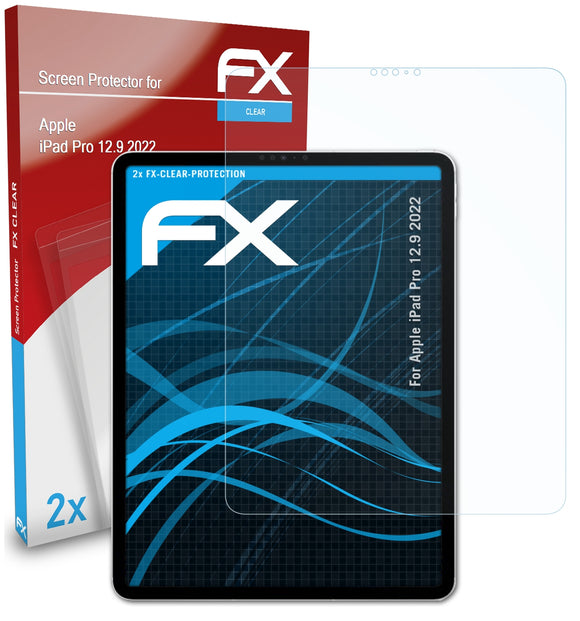 atFoliX FX-Clear Schutzfolie für Apple iPad Pro 12.9 (2022)