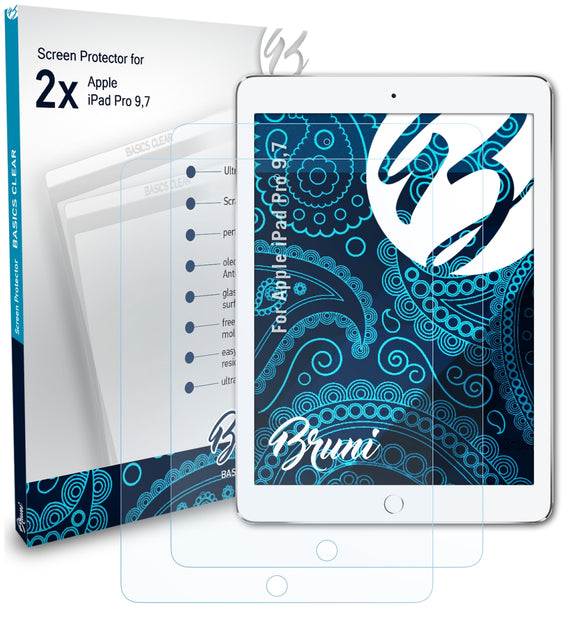 Bruni Basics-Clear Displayschutzfolie für Apple iPad Pro 9,7