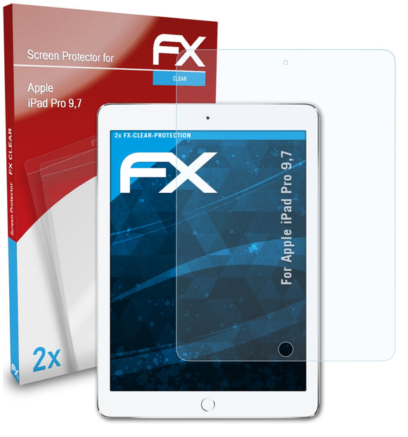 atFoliX FX-Clear Schutzfolie für Apple iPad Pro 9,7