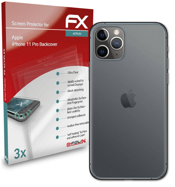 atFoliX FX-ActiFleX Displayschutzfolie für Apple iPhone 11 Pro (Backcover)
