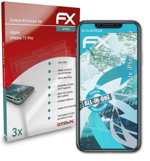 atFoliX FX-ActiFleX Displayschutzfolie für Apple iPhone 11 Pro