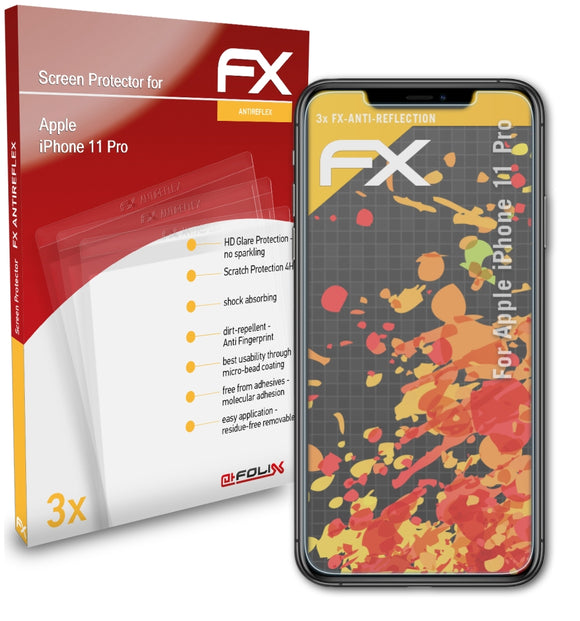 atFoliX FX-Antireflex Displayschutzfolie für Apple iPhone 11 Pro
