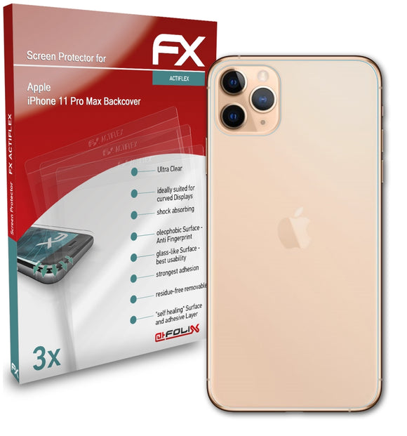 atFoliX FX-ActiFleX Displayschutzfolie für Apple iPhone 11 Pro Max (Backcover)